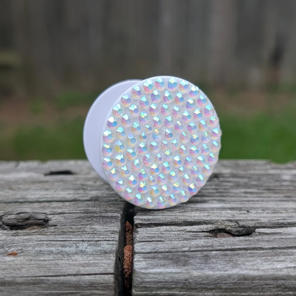 Iridescent Crystal Phone Grip